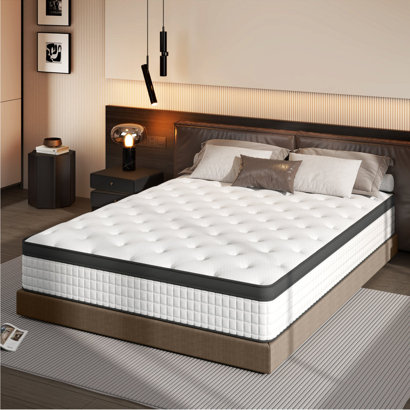 10"/12" Firm Hybrid Mattress Memory Foam with Pocket Spring Mattress In A Box, 12", King