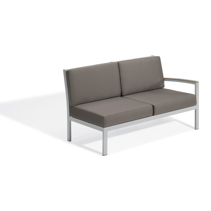 Travira Outdoor - Seat Patio Sectional, Midnight Blue, Vintage Tekwood