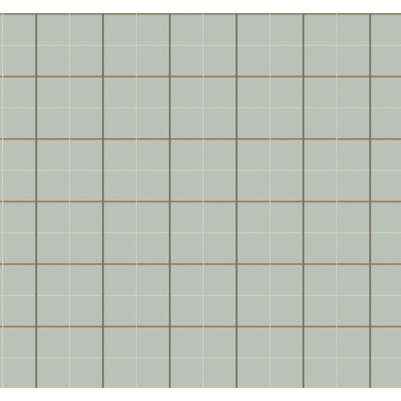 Papier peint écossais sauge Tattersall, Sauge