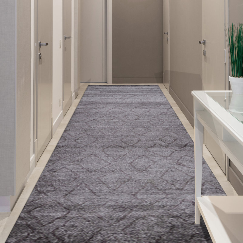 Silk Geometric Area Rug, Runner 2'6" x 10'