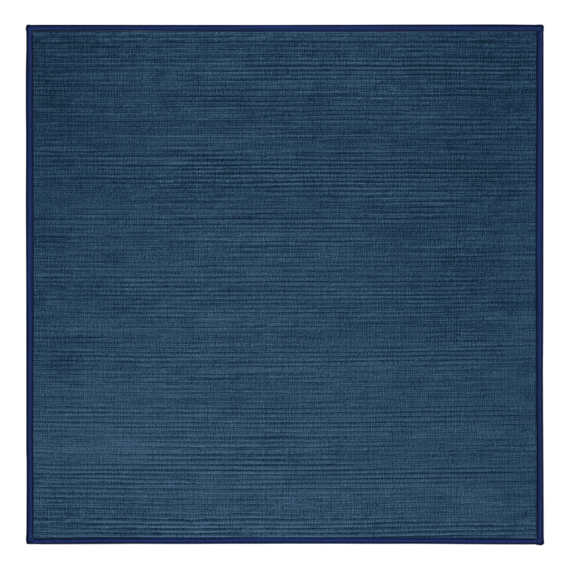 Machine Washable Solid Gray Area Rug, Carré 5 pi