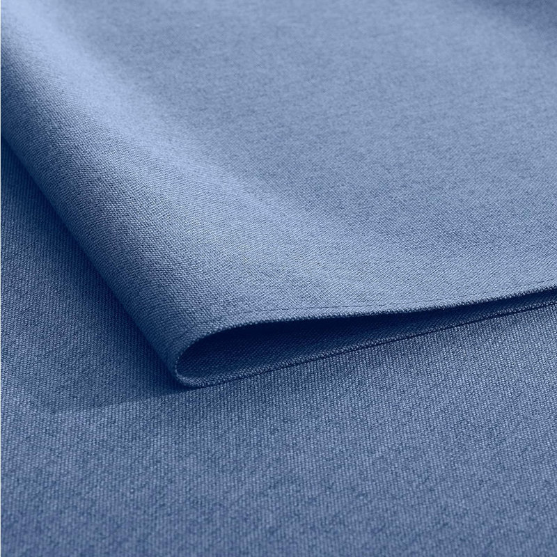 Chemin de table vintage en lin et coton bleu - Bleu
