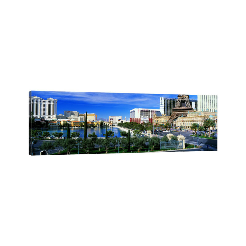 The Strip Las Vegas NV - Wrapped Canvas Panoramic Print, 30.48 cm H x 91.44 cm W x 1.91 cm D
