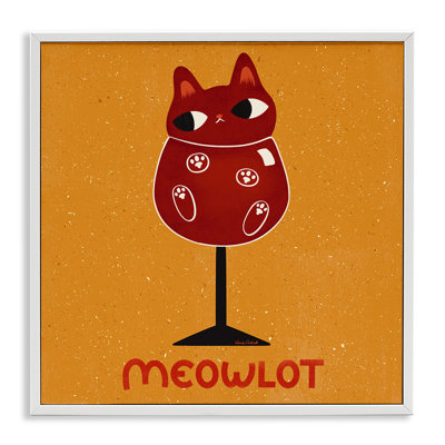 «Meowlot Cat Merlot», estampe numérique, conception de Carrie Cantwell