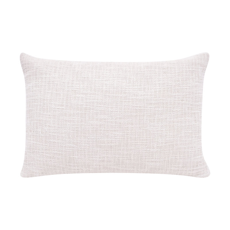 Ocean Blue and Ivory Geometric Embroidered Rectangular Throw Pillow Set
