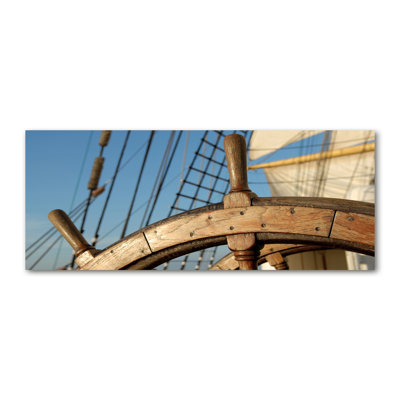 Rudder On The Yacht - Wrapped Canvas Print