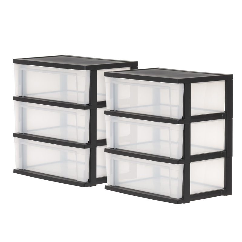 IRIS 3 Drawer Wide Plasitc Chest 