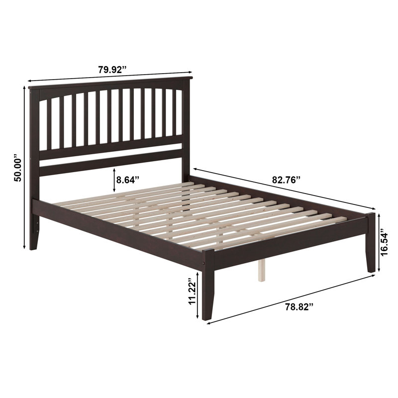 Huntsville Solid Wood Platform Bed, King, Espresso