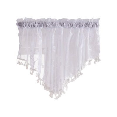Sheer Valances For Small Lace Drapes Curtains With Tassels Decorative Window Swags For Kitchen Living Room