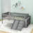 Twin Wood Loft Bed with Slide and Shelves-1785035786