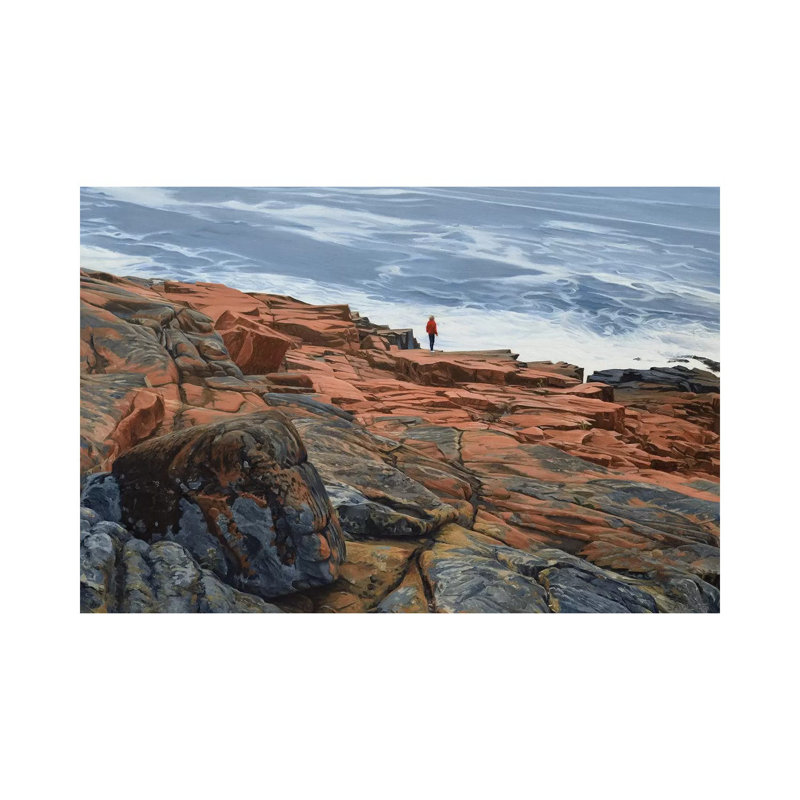 Maine Coast - on the Edge par Nick Savides - peinture sur toile tendue, H 18 po x l 26 po x P 1,5 po