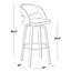 Tabouret de bar Phoebe 30 po à hauteur fixe avec pieds en bois courbé et repose-pieds rond (ensemble de 2)-90954907