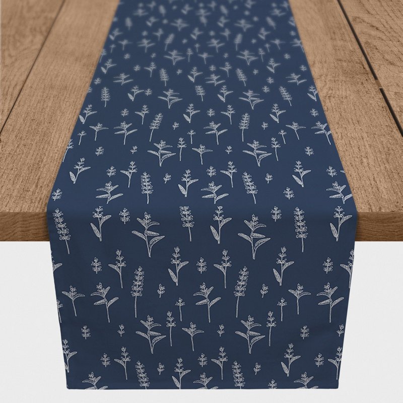 Debellis Rectangle Floral Polyester Table Runner, 90'' x 16''