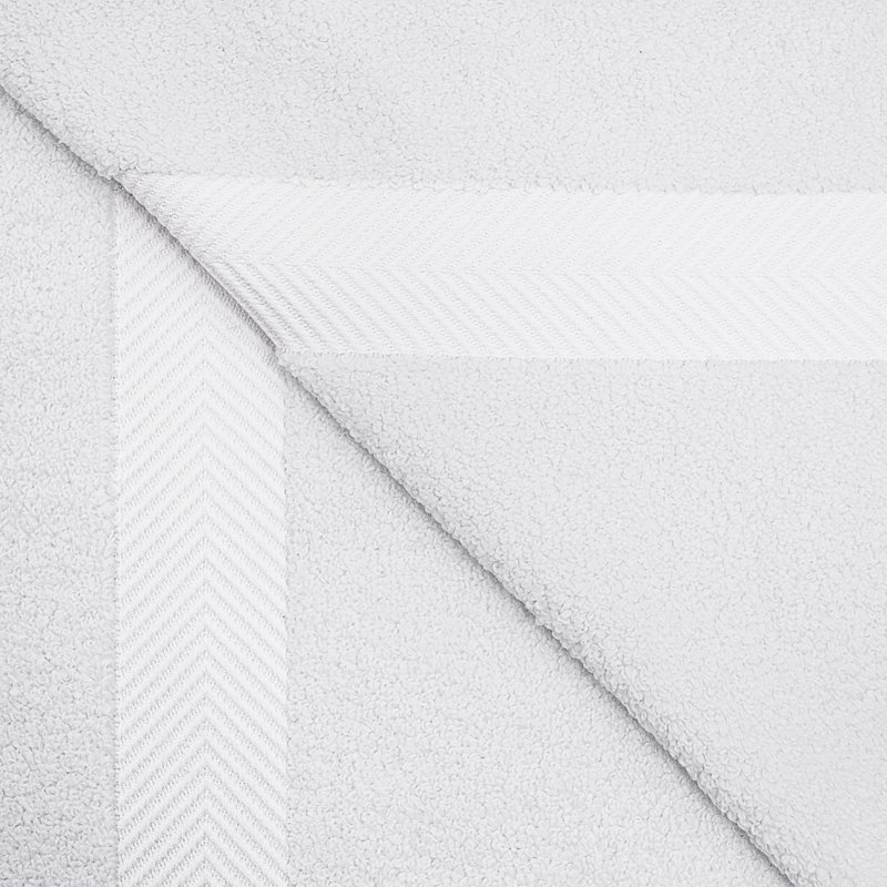 Hamachi Zero-Twist White Cotton 3 Piece Towel Set