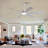 Smart 60" Indoor/Outdoor Ceiling Fan With Light, Modern White 6-Blade Design, Remote Control, Dimmable LED, 6-Speed Quiet DC Motor, Reversible For Year-Round Use-1144667318-1144667319