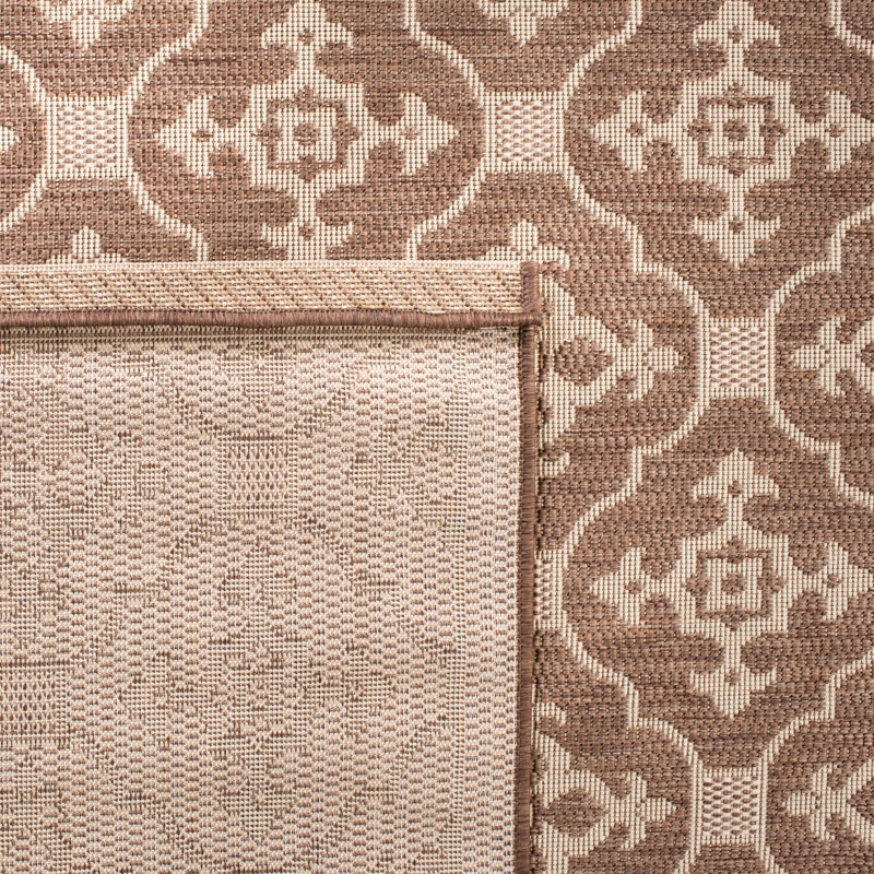 Tapis intérieur / extérieur brun / brun clair Aengus, Rectangle 5 pi 3 po x 7 pi 7 po