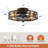 20-Inch Low Profile Caged Ceiling Fan With Light, Matte Black Finish With Clear Acrylic Invisible Blades, Farmhouse Industrial Flush Mount, 6-Speed Reversible Motor, Remote Control, E26 Bulb Base (Bulbs Not Included), For Bedroom Living Room Kitchen-797107304-797107299