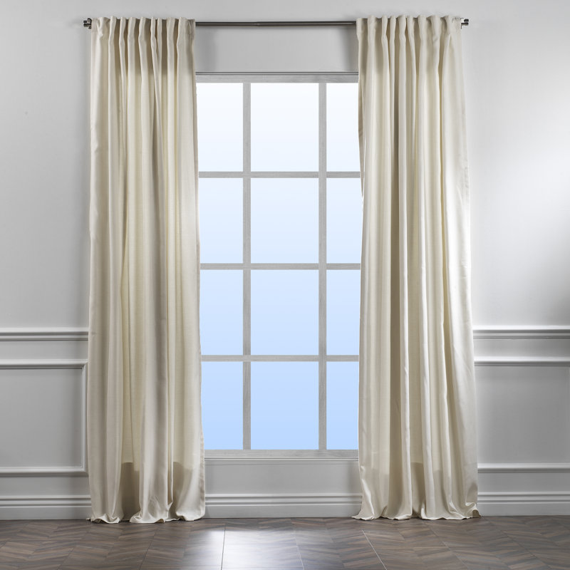 Decorative Room Darkening Curtain Panels, Cream, 52" W x 63" L