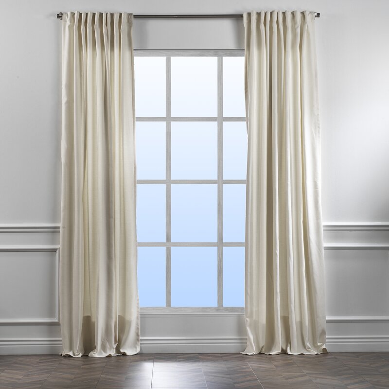Lilijan Home & Curtain Faux Linen Decorative Room Darkening Curtain ...