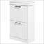 Armoire à chaussures pour le vestibule, étagère à chaussures étroite blanche avec 2 tiroirs rabattables, tablettes réglables pouvant contenir 10 paires | Moderne | Panneau de fibres à densité moyenne-144238246