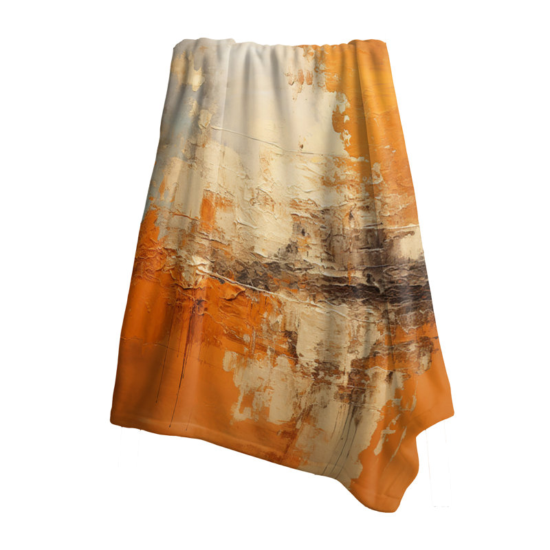 Copper Glow - Abstract Landscapes Throw Blanket