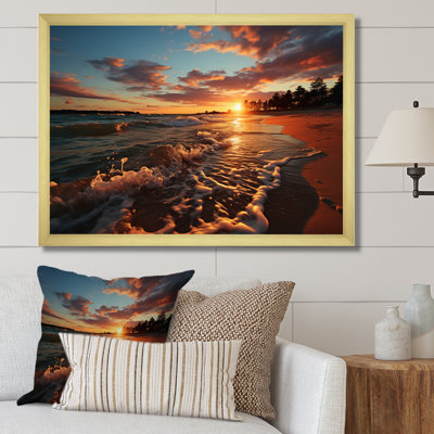 Coastal Serenity At Sunset II - paysages, impressions sur toile