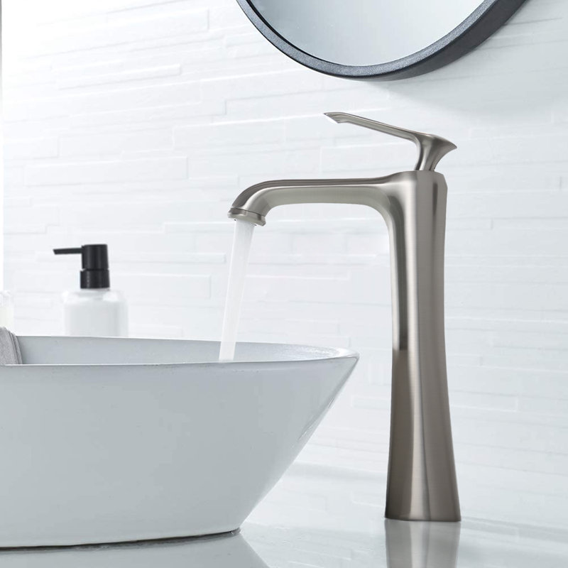Robinet de salle de bain vasque, Nickel brossé