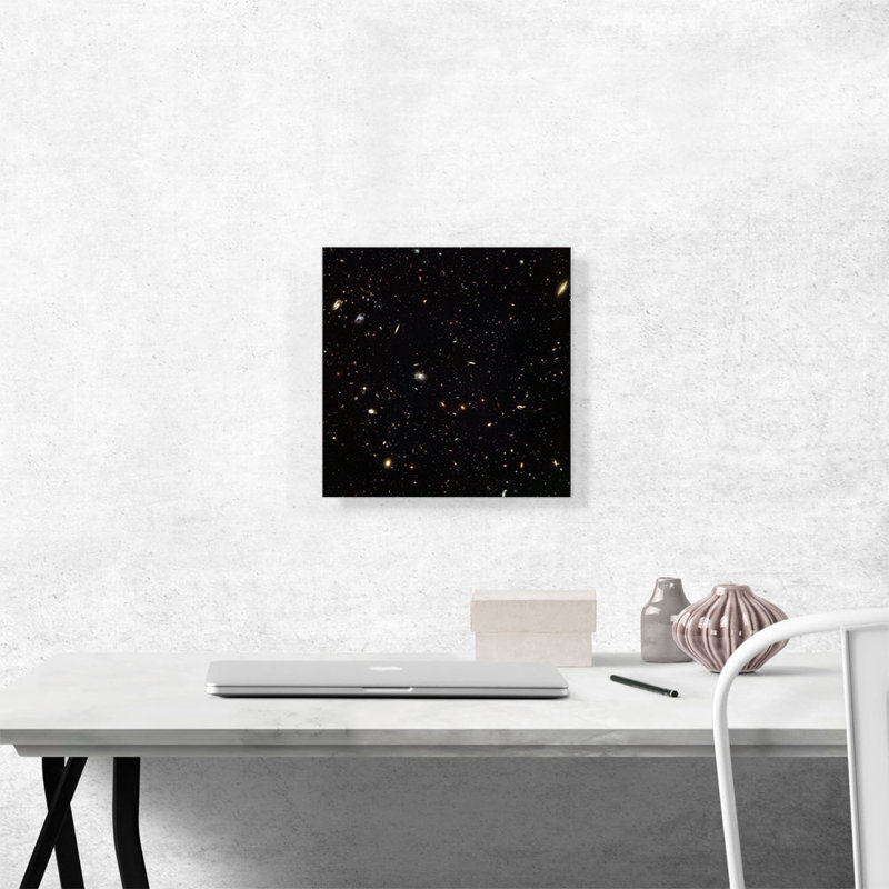 " NASA Hubble Telescope View Of Deep Space Thousands Of Galaxies ", 12" H x 12" W x 0.75" D
