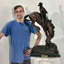 Horse Metal Stone Garden Statue