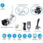 Wi-Fi IP Bullet Camera (4-Pack 1080p) with Solar Powered Off-Grid Generator 650WH kit (100W Panel)