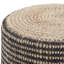 Pouf rond 18 po en jute tressé à la main