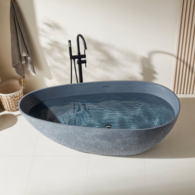 67" x 33.5 Freestanding Soaking Resin Bathtub