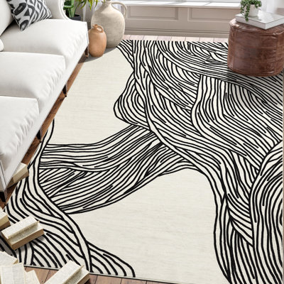 Jawairia Washable Abstract Indoor Rug