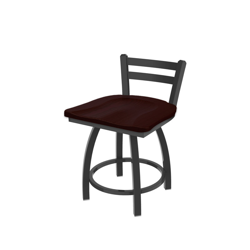 Tabouret de coiffeuse 411 Jackie, Bois - Chêne cerise foncé, Étain
