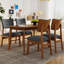 Set of 4 Mid-Century Modern Upholstered Dining Chairs with Ergonomic Design and Sturdy Wood Frame-1691654554