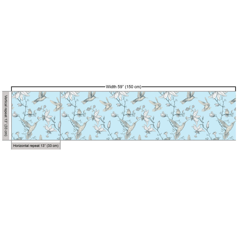 Nickols Flowers and Hummingbirds Fabric