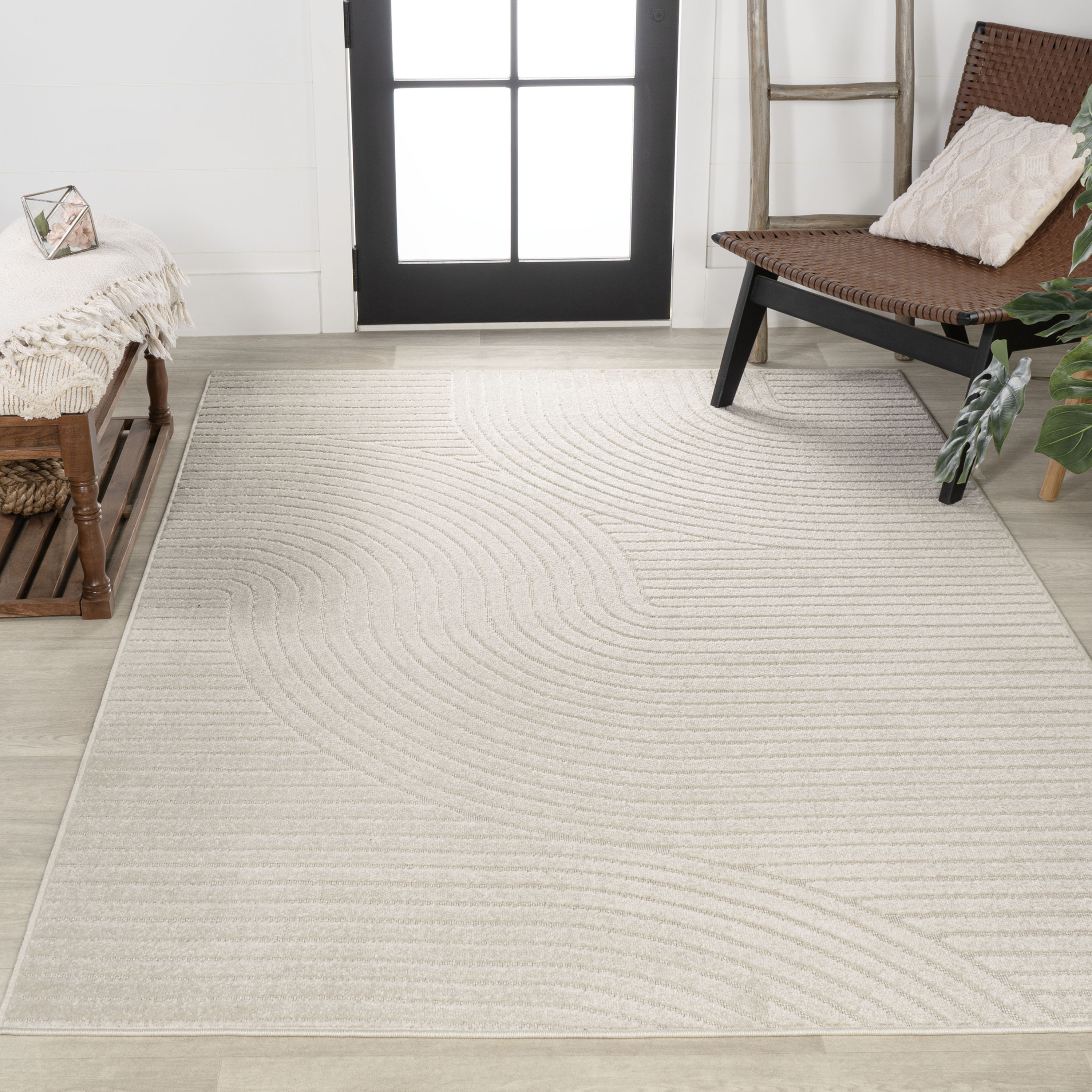 Atzi Machine Woven Performance Cream/Ivory Rug