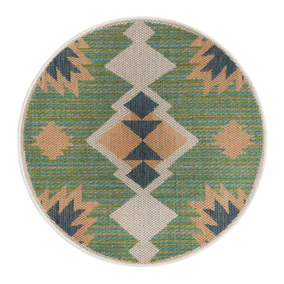 Lauryn Machine Woven Moroccan Indoor and Outdoor Area Rug 