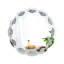 Miroir mural rond argenté 31,5 pouces Wave