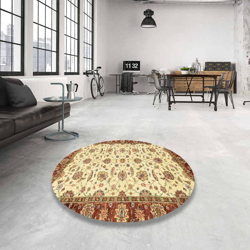 Tapis abstrait moderne 3168, Rond 5 pi