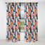Motif tendance Popart rose et bleu - Rideau occultant géométrique abstrait - 1 panneau-107545833