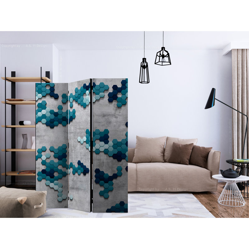 135cm W x 172cm H 3 - Panel Solid Wood Folding Room Divider