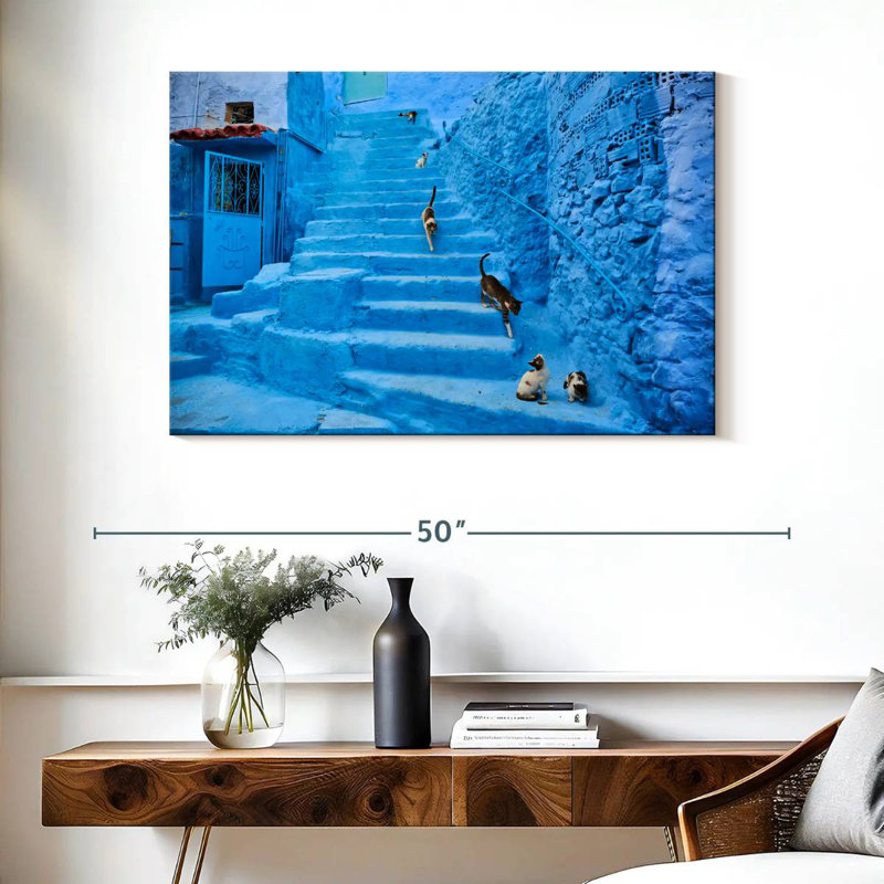 Chats Brampt Chefchaouen, H 26 po x l 39 po