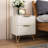Set of 2 nightstand with Light-Luxury Wall-Mounted Cabinet: 2 Drawers, Bottom support rail, Gold Legs & Handles, 3D Embossed, for Bedroom/Living Room/Office