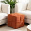 Repose-pieds carré en velours côtelé-2039864677