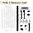 84'' Modern K Shape, Primed Sliding Barn Door with Soft Close, Installation Hardware Kit-116376121