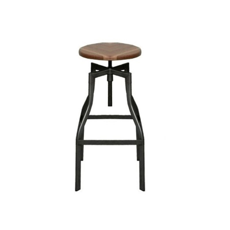 Tabouret de bar pivotant en bois massif Wynona