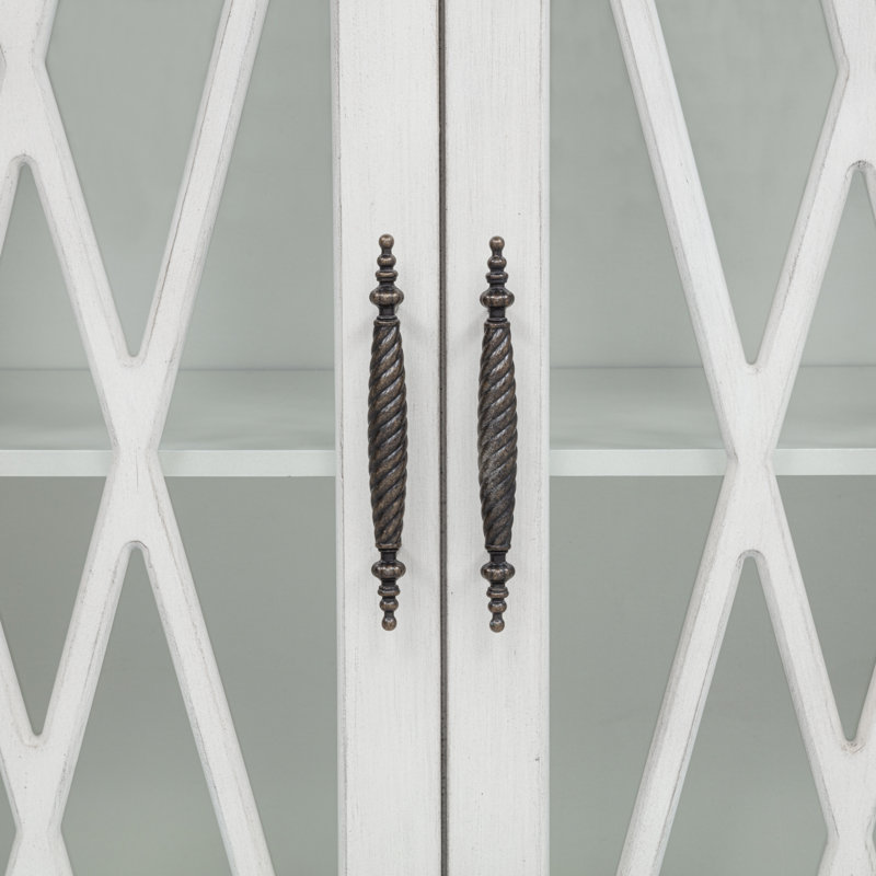 Kelcey 2 Door Cabinet Grey, Off White