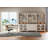 2 - Piece Office Set, 56" Executive Desk, Bookcases With 3 Drawers And 2 Glass Cabinets-500983229