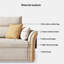 Canapé-lit beige moderne en coton avec coussins-107761304